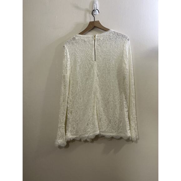 Romance Cottagecore Prairie Lace 3D Embroidery Floral Top L Regency Fairy Dainty - Picture 6 of 16